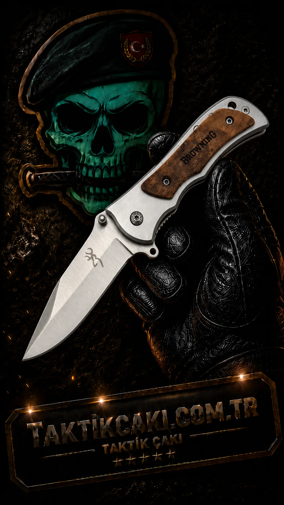 Browning Kompakt Av ve Kamp Çakısı - 16 CM