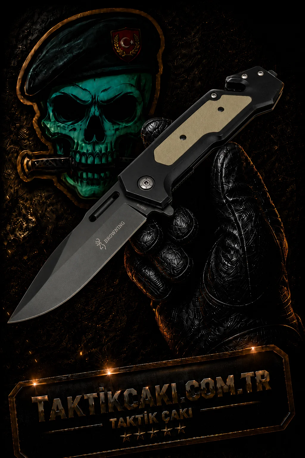 Browning Rescue Knife – 22.5 cm Hunting & Camping Blade - Video Görseli