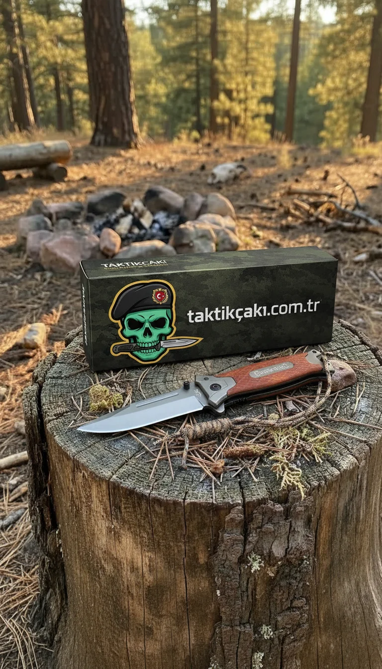 Browning Profesyonel Ahşap Saplı Çakı İpli