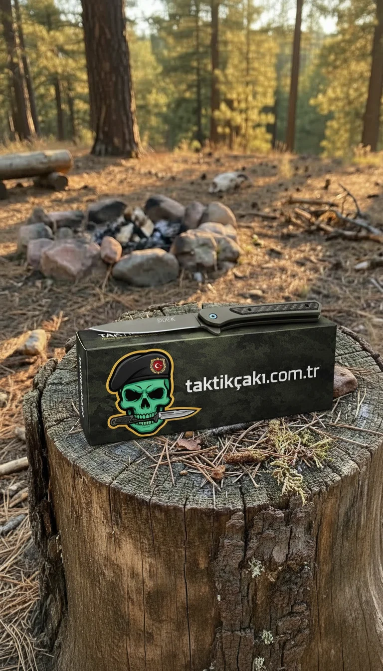 Buck Titanyum Damalı Çakı 20 CM - Dayanıklı ve Çok Fonksiyonlu Çakı - Görsel 2