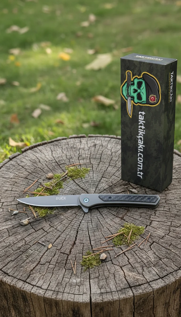 Buck Titanyum Damalı Çakı 20 CM - Dayanıklı ve Çok Fonksiyonlu Çakı