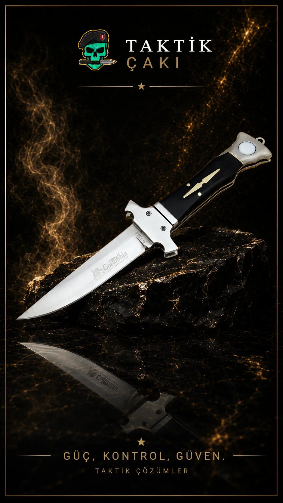 Columbia A-123-B Folding Knife – 22 CM Professional Retractable Blade - Görsel 2