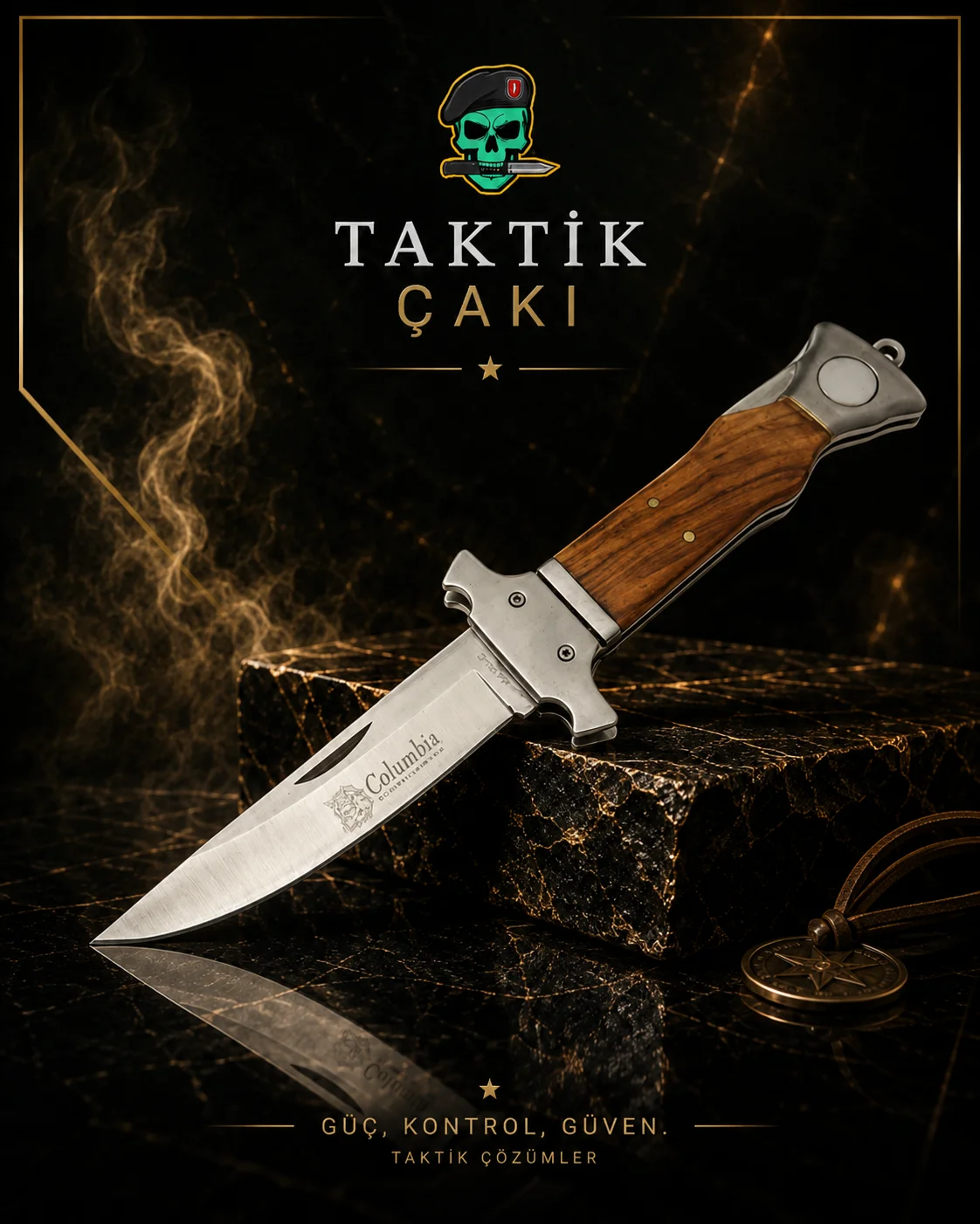 Columbia Wooden Folding Knife 26 CM – Durable & Stylish Pull‑Out Knife - Görsel 3