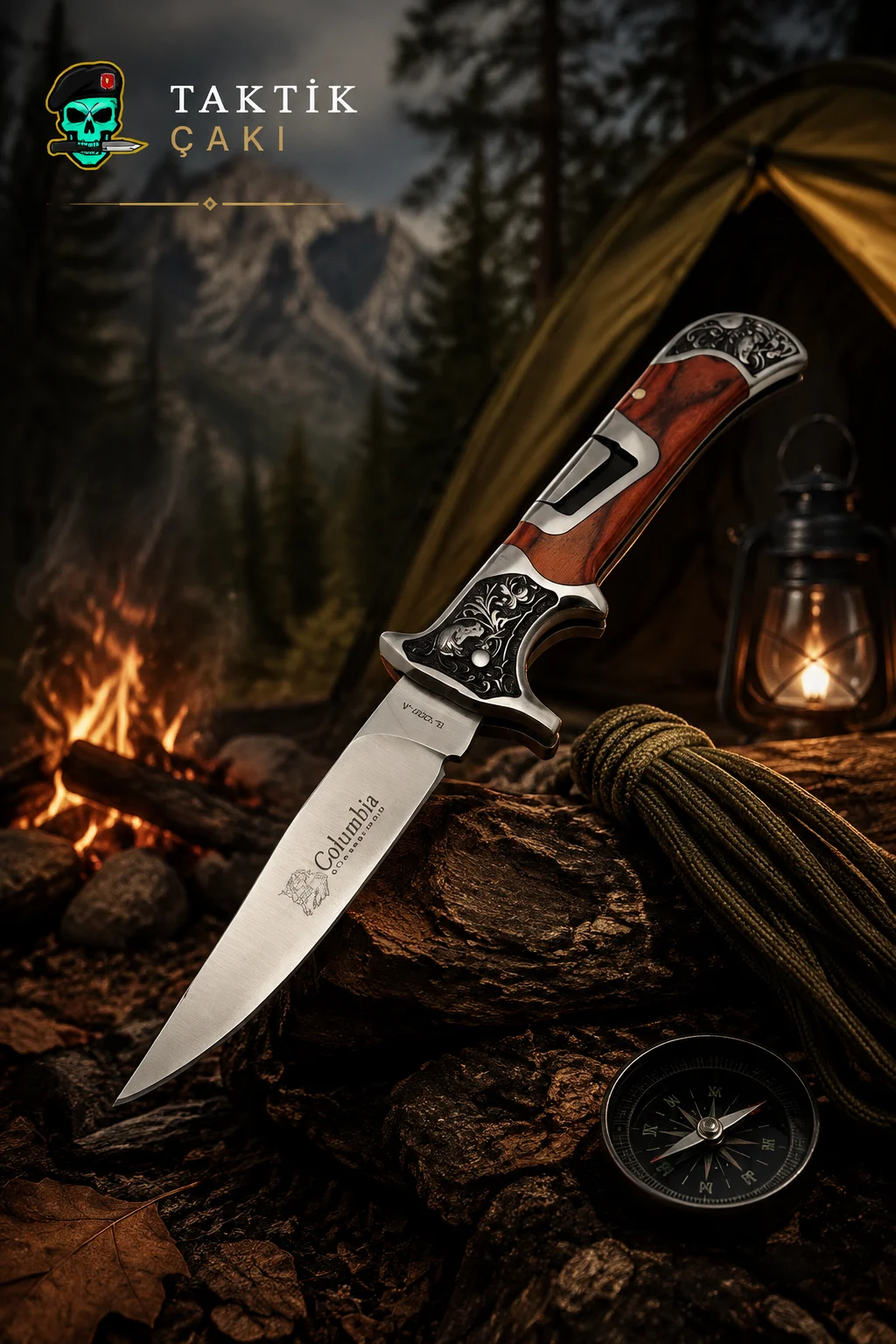 Columbia Hunter Knife 21 cm – Professional Hunting & Camping Folding Knife
