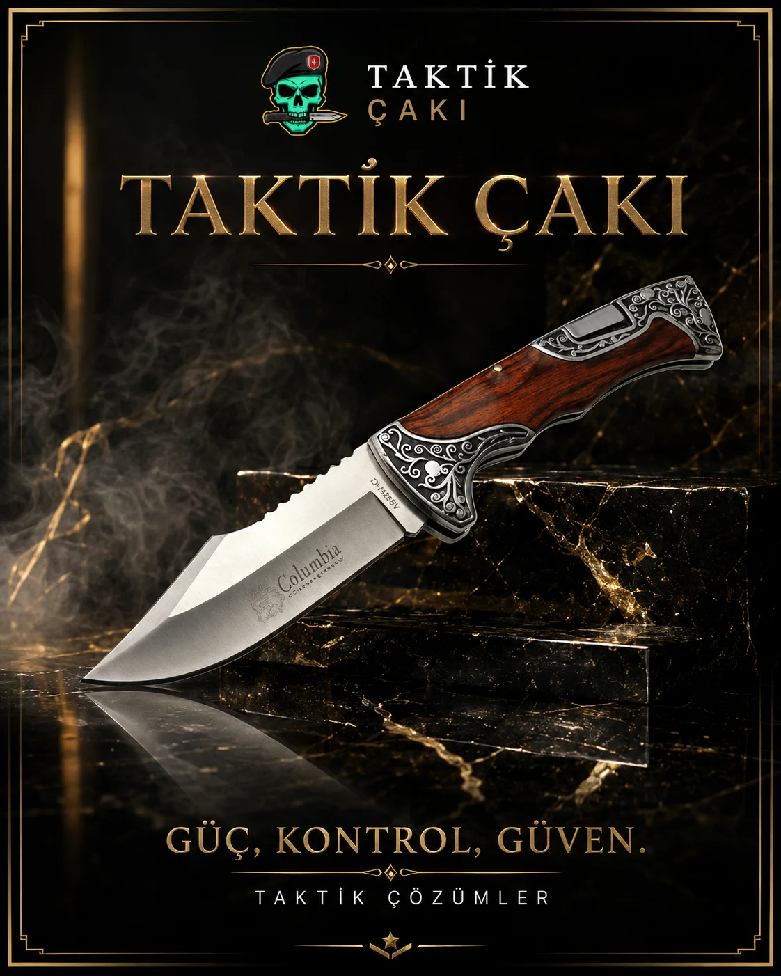 Columbia Avcı Çakısı Gül - 23 cm Çakı