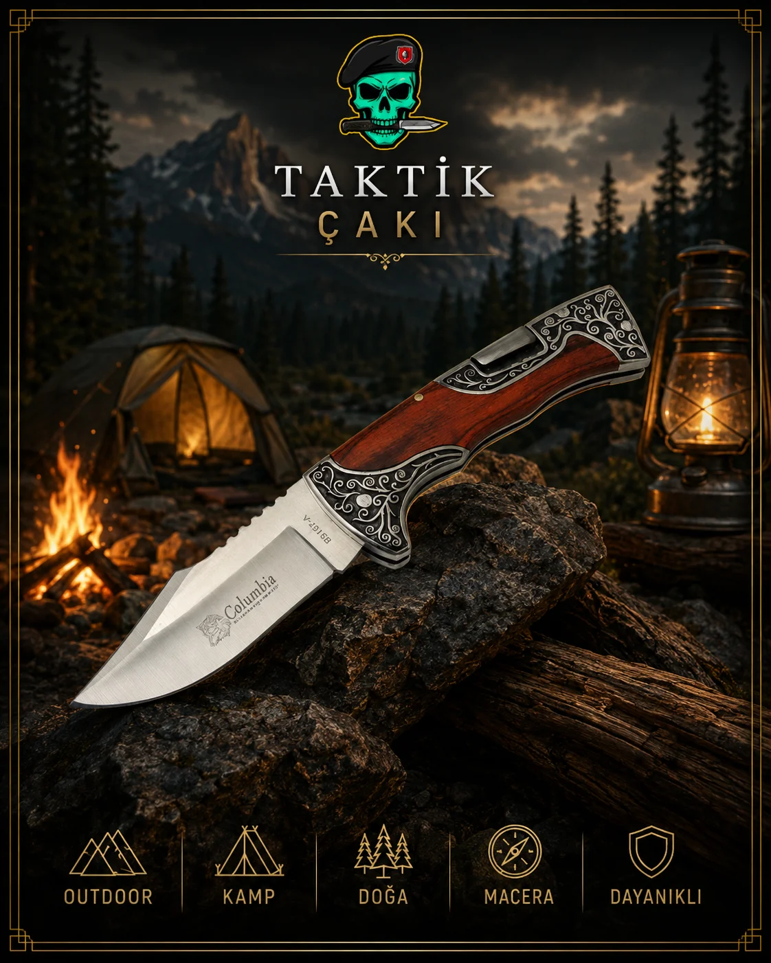 Columbia Rose Knife 21 cm – Multi‑Function Folding Knife - Görsel 2