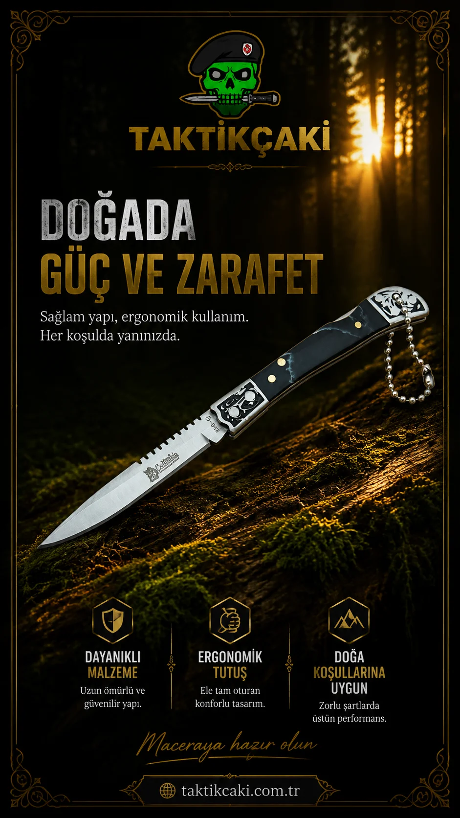 Columbia İnce Kilitli Çakı K - 14.5 CM