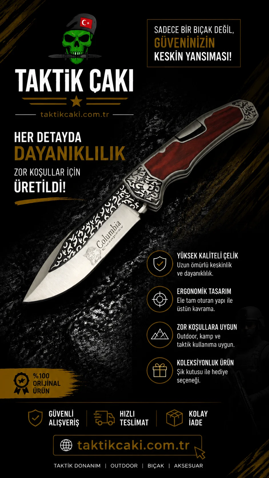 Columbia Ruční Nůž – Čekání s Nůžemi - Görsel 2