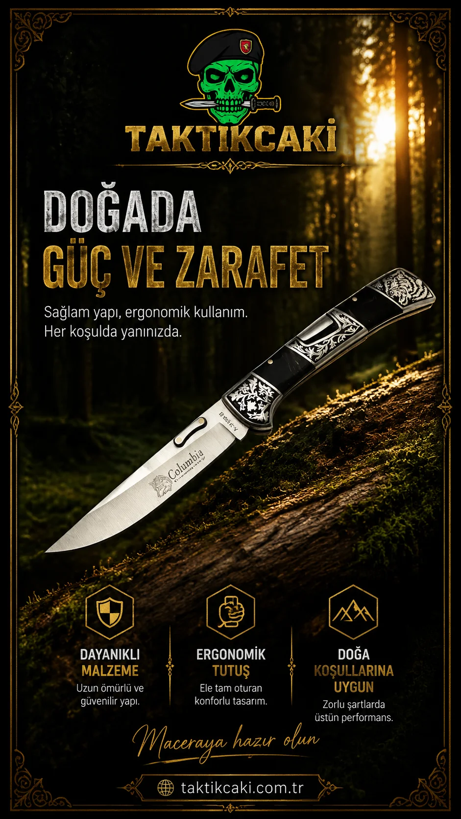 Columbia Profesionální Nůž na Kávu 24 cm - Görsel 2
