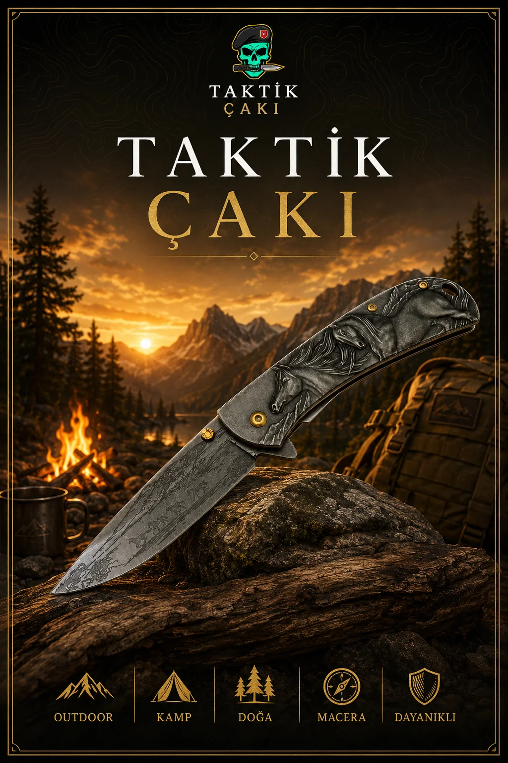 Columbia Professional Titanium Saddle Knife 20 CM - Görsel 3