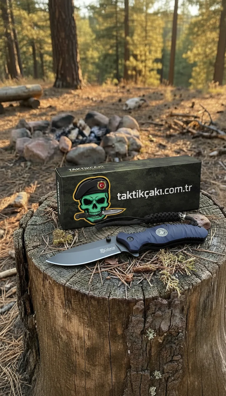 Columbia Tactical Çakı İpli 21 CM – Dayanıklı Açık Hava Çakı, Kamp ve Av Bıçağı