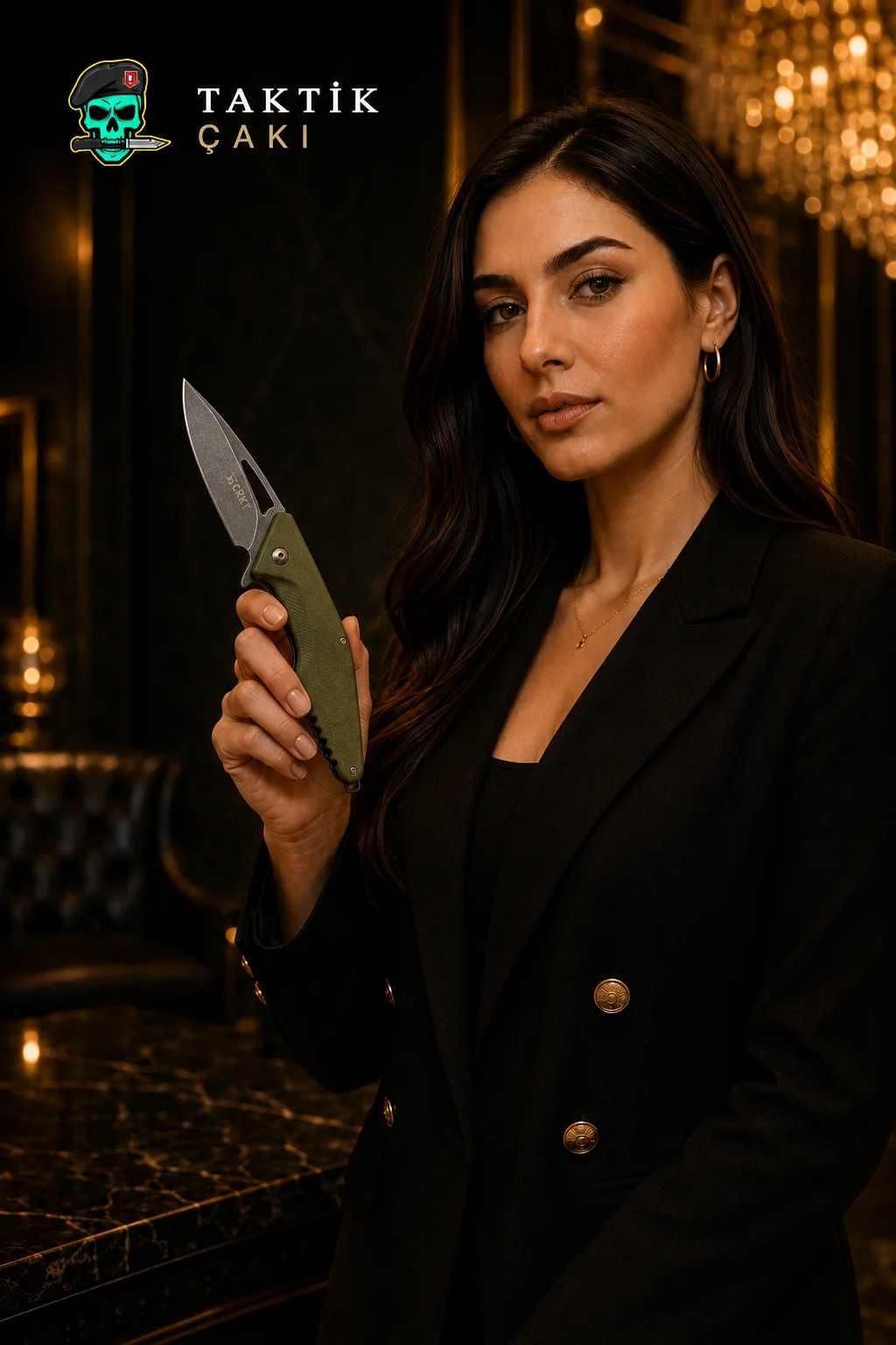 Crkt Dıvısıon 21 CM Kılıflı Çakı