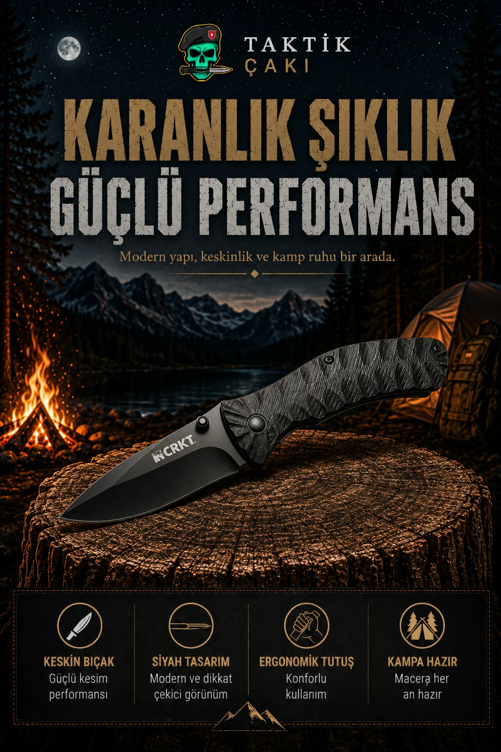 Crkt Incendor 17.5 cm Professional Folding Knife - Görsel 2