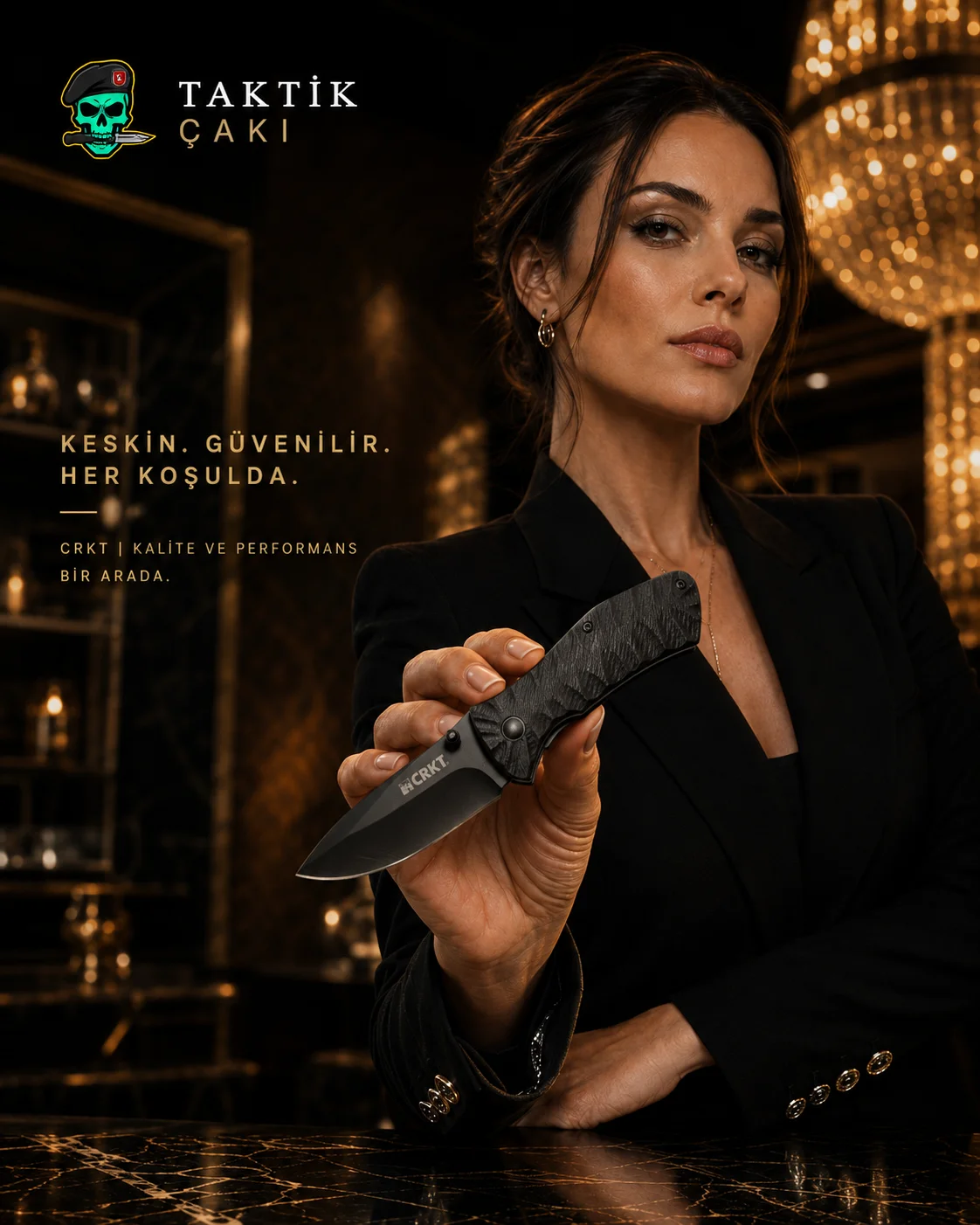 Crkt İncendor Çakı 17.5 CM Profesyonel Çakı
