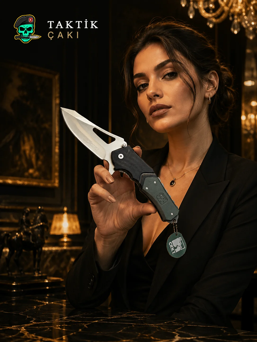 Crkt Responder x9 Folding Knife – Safety Lock, G10 Handle, 23 cm Length, 10 cm Blade - Görsel 2