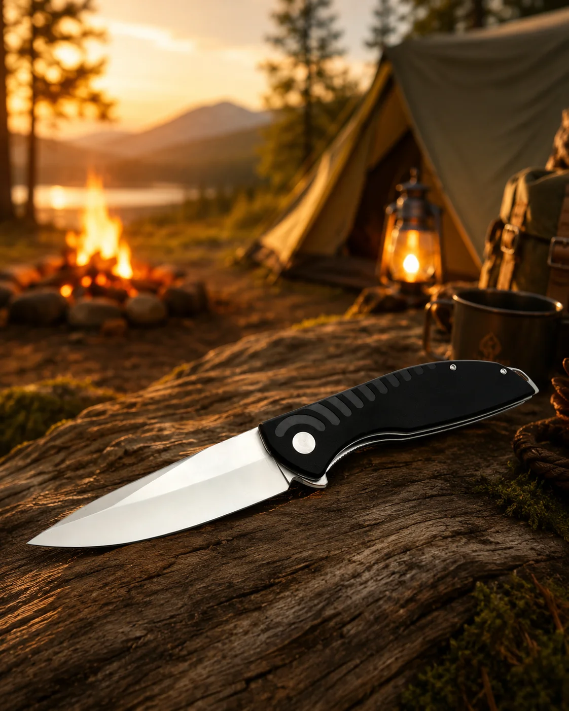 D2 Japanese Steel Folding Knife – 22 cm Professional Blade - Görsel 2
