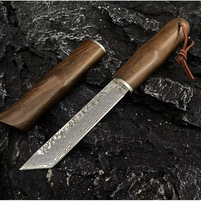 Damascus Tanto Profesyonel Av Bıçağı - 22 CM - Görsel 4