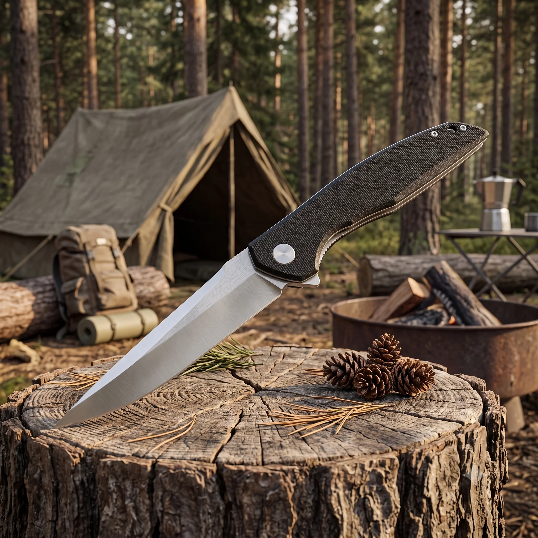 Grey Wolf D2 Profesyonel Avcı Çakısı Siyah | WD25-308BK 23 CM - Görsel 2