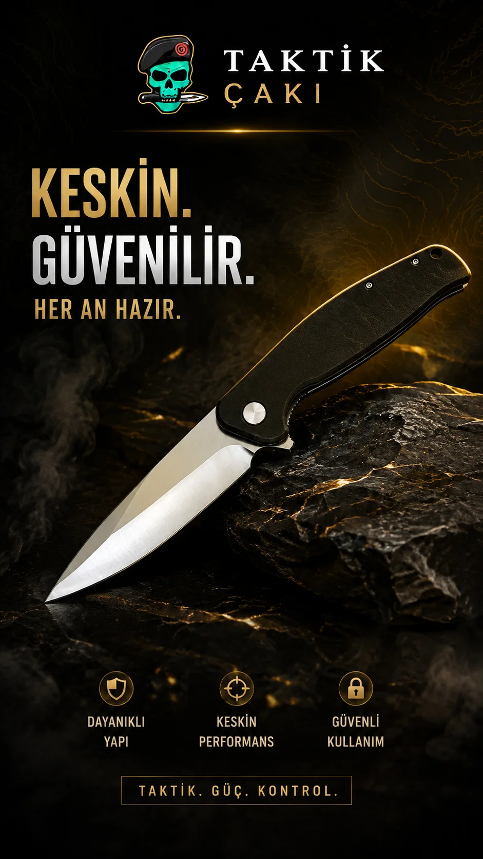 Grey Wolf Profesyonel D2 Haki Çakı - Doğa ve Av için İdeal Seçim - Görsel 2