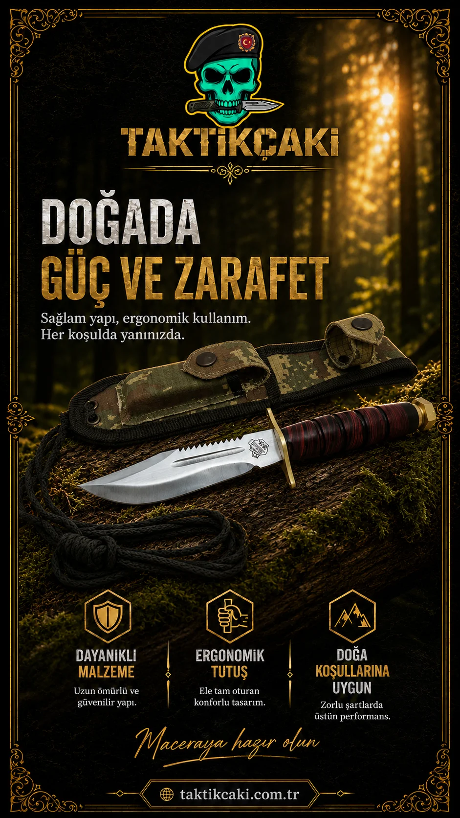 Halmak Cepmaster 25 CM Av Bıçağı - Profesyonel Komando Çözüm - Görsel 2