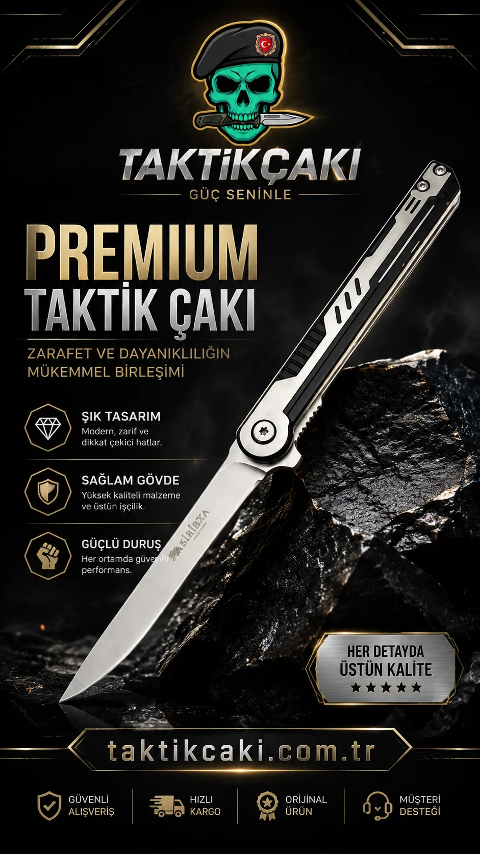 Haps Bugs M390 Metal Çakı - Profesyonel Çakı