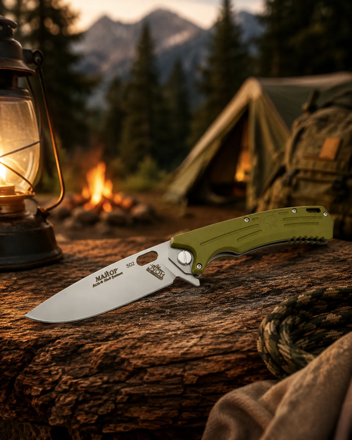 Hokc T D2 Russian Folding Knife – 23.5 CM Professional Knife - Görsel 2