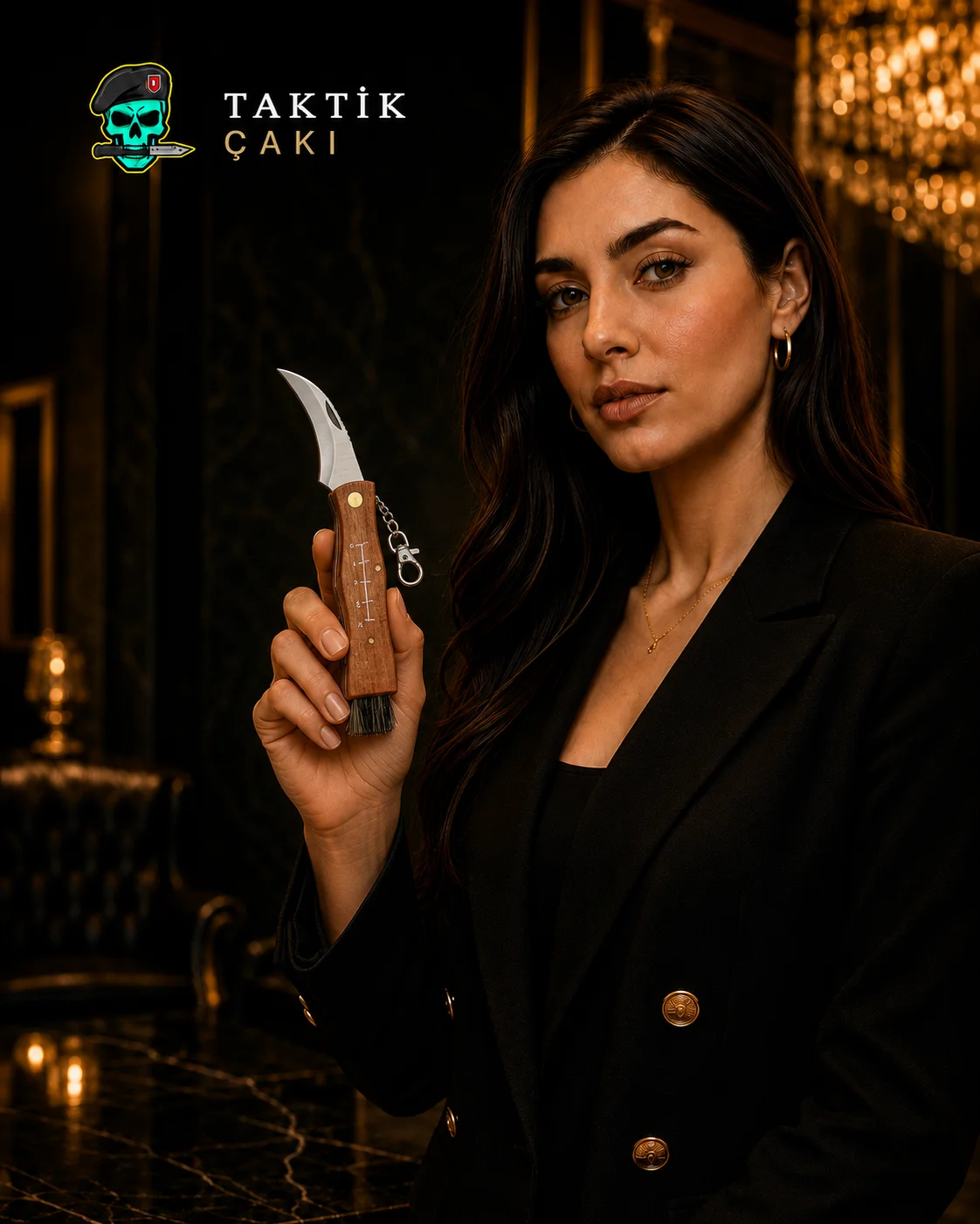 Mantar Çakısı B – 21 cm Professional Folding Knife - Görsel 2
