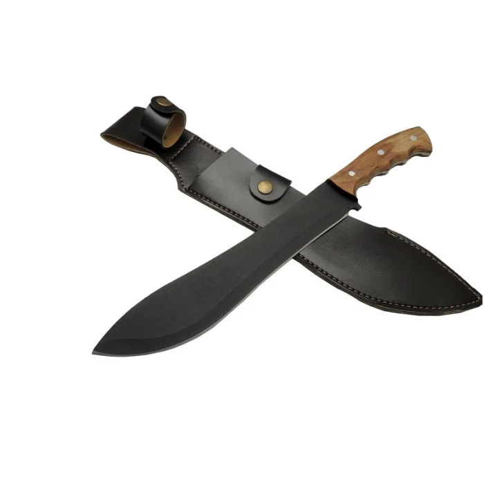 Orman Palası Baytürk 39 CM - 4,3 mm Karbon Çelik, Kökceviz Saplı, Deri Kılıflı