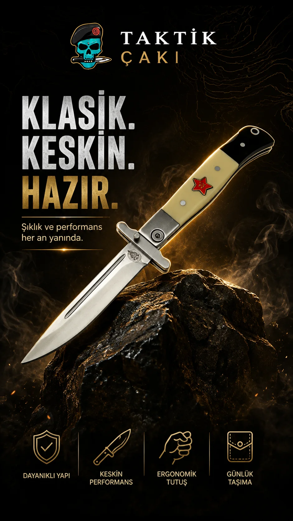 Rus Sccb 440C Çakı Wyt Profesyonel Kilitli Av ve Kamp Çakısı - Görsel 3