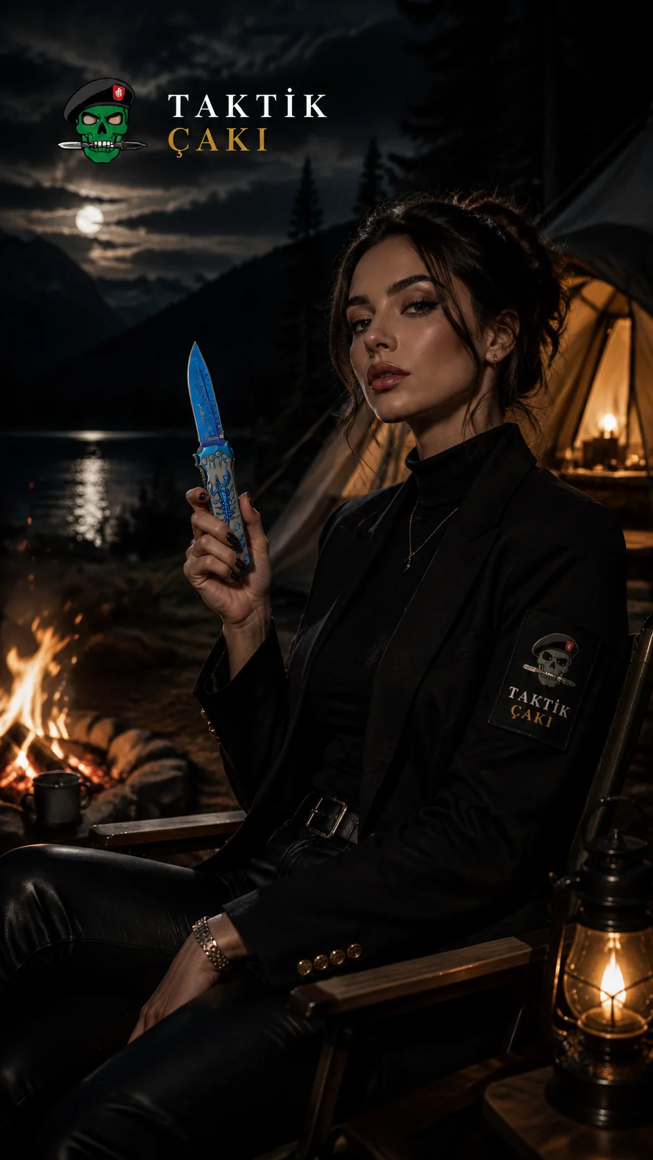 Sibirya Akrep Çakı Blue – 22,5 CM Kurtarma Çakısı