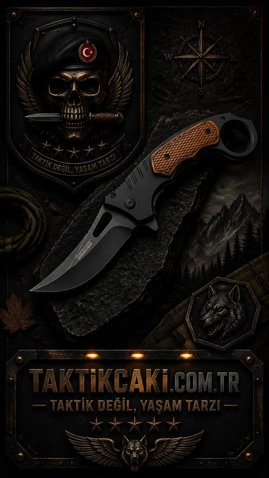 Tac-Force Hançer Çakı 21 CM – Profesyonel Çakı Çeşitleri