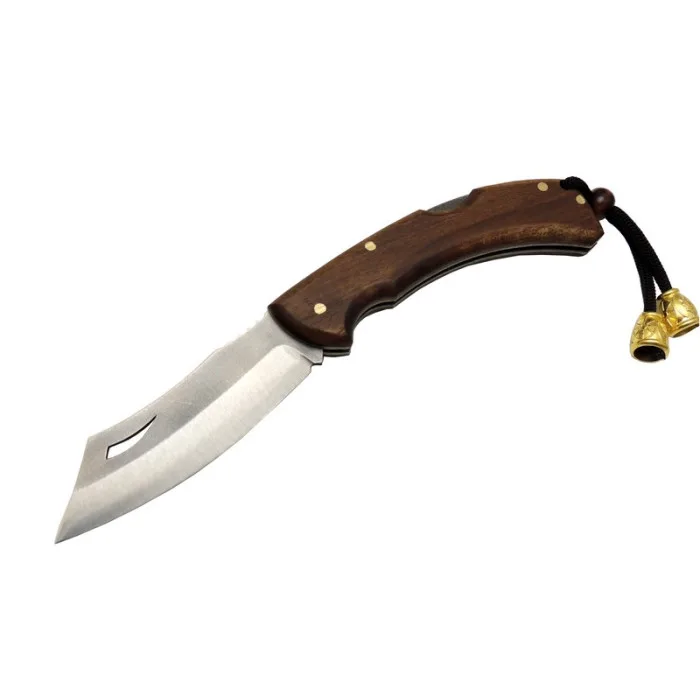 Ustura Çakı Ceviz Sap – 18 CM, 4116 Çelik, Emniyet Kilitli, Yerli Çakılar